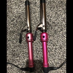 Two hot tools curling irons